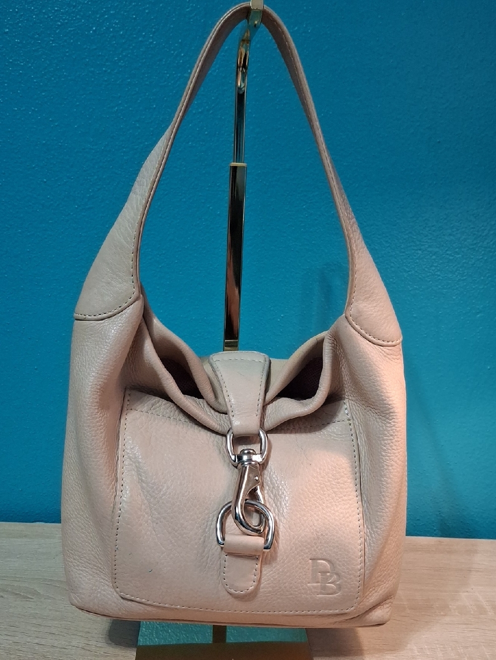 Dooney & Bourke Annalise Lock Sac Or Logo Lock Sac Hobo Bag In Cream